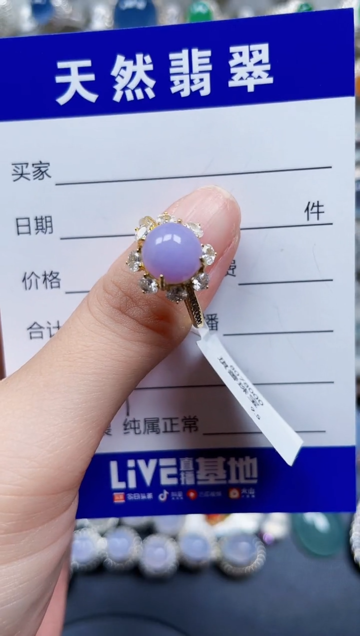 银S925镶嵌戒指翡翠169