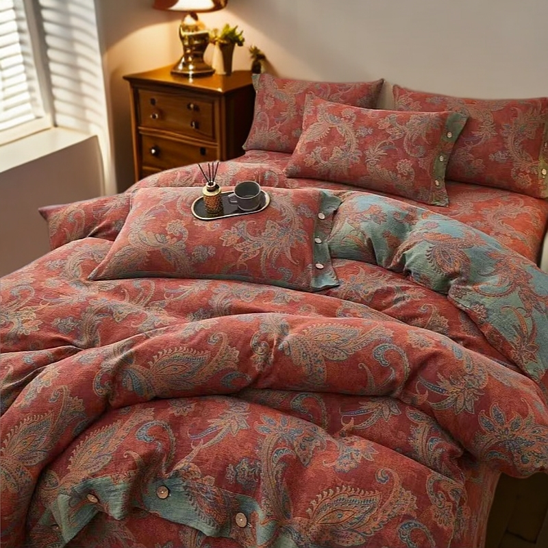 轻奢复古双层纱四件套--凤凰于飞（标准）