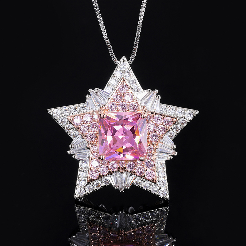 合金合成锆石吊坠 【琴愿为你】气质女吊坠项链吊坠WM040