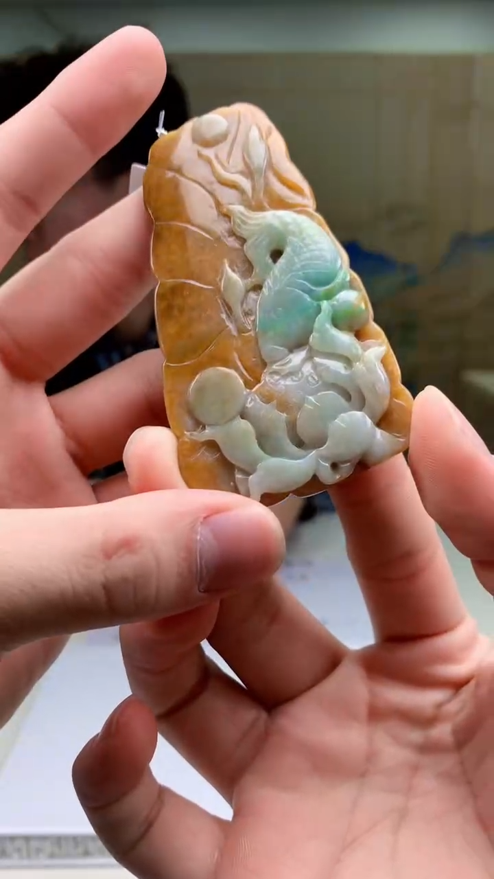 【闪购商品】定制翡翠未镶嵌4688bb-毛货挂件16