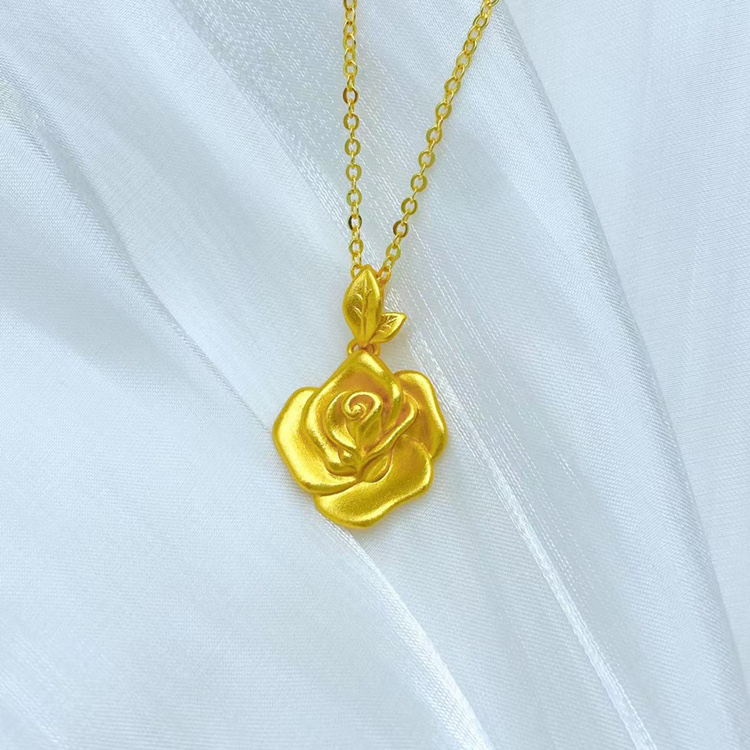 【香港正品】轻奢玫瑰花吊坠（1152）