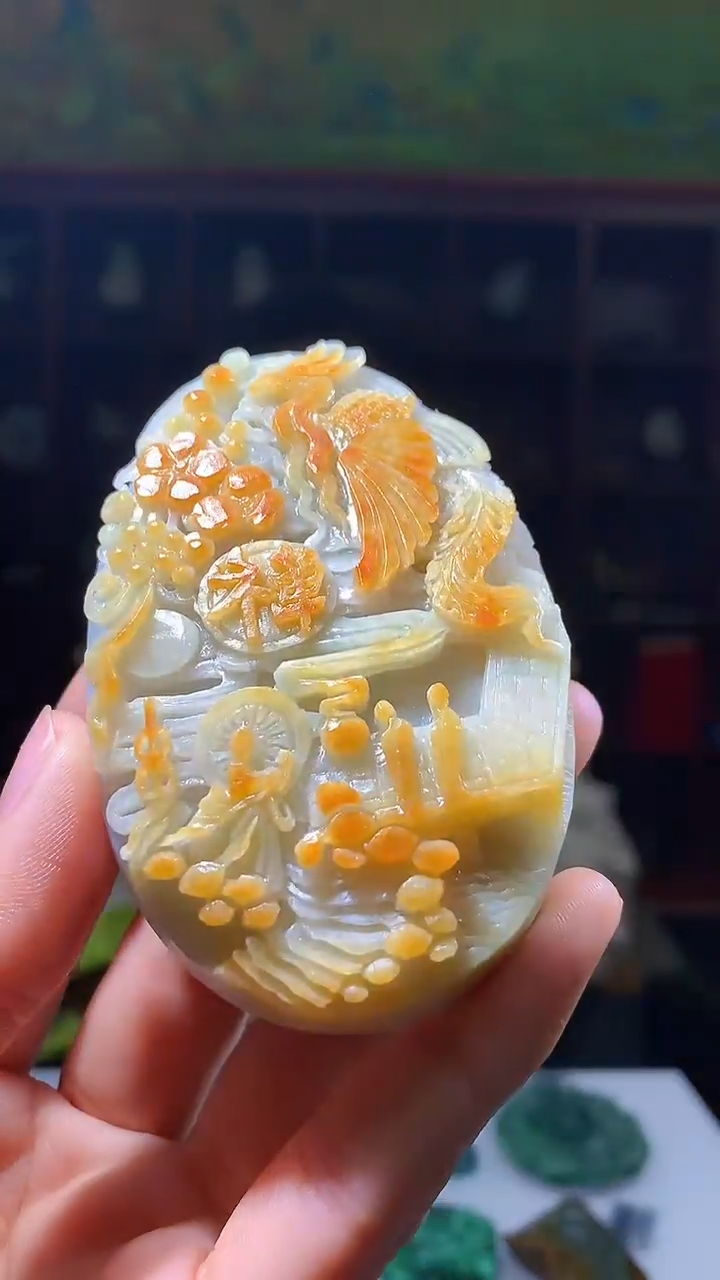 【闪购商品】定制翡翠未镶嵌1088hm-毛货挂件66