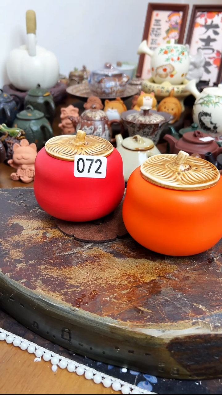  【茶瓷物语】茶叶罐一对