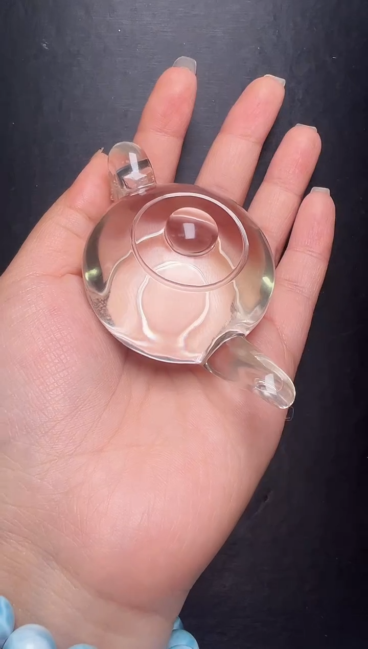 未镶嵌珠宝半成品水晶白水晶壶摆件 JP55701 