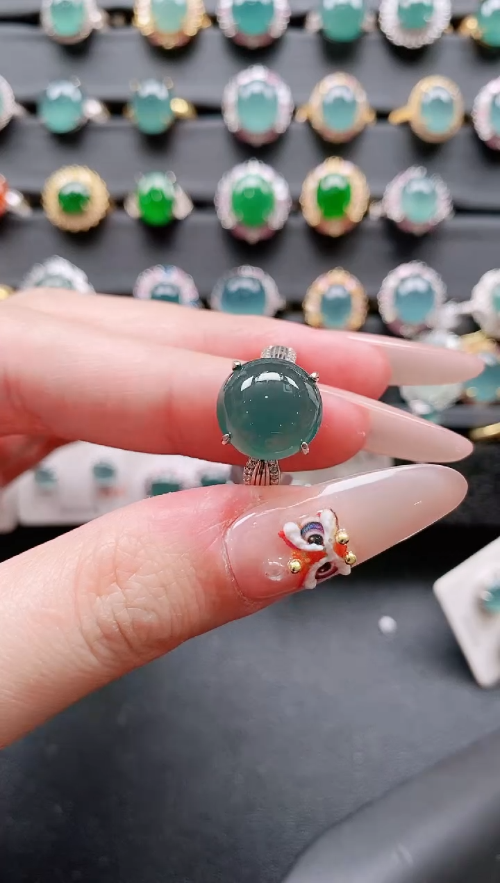【闪购商品】翡翠戒指银S925镶嵌11111111