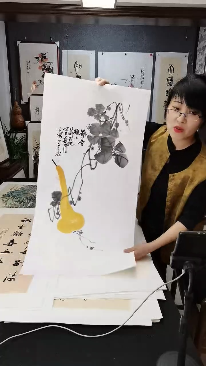 葫芦虽小乾坤大68*35cm