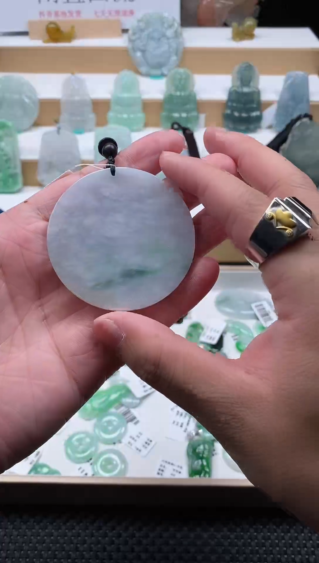 【闪购商品】翡翠颈饰未镶嵌92无事牌