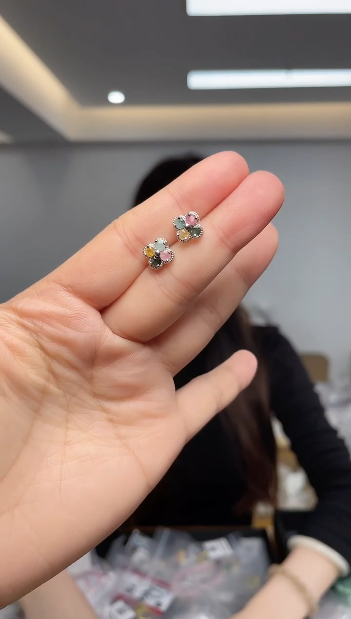 【闪购商品】碧玺·银S925镶嵌（多样性单个发货）