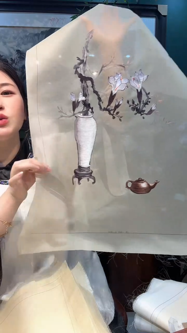 刺绣非遗苏绣手工刺绣绣片