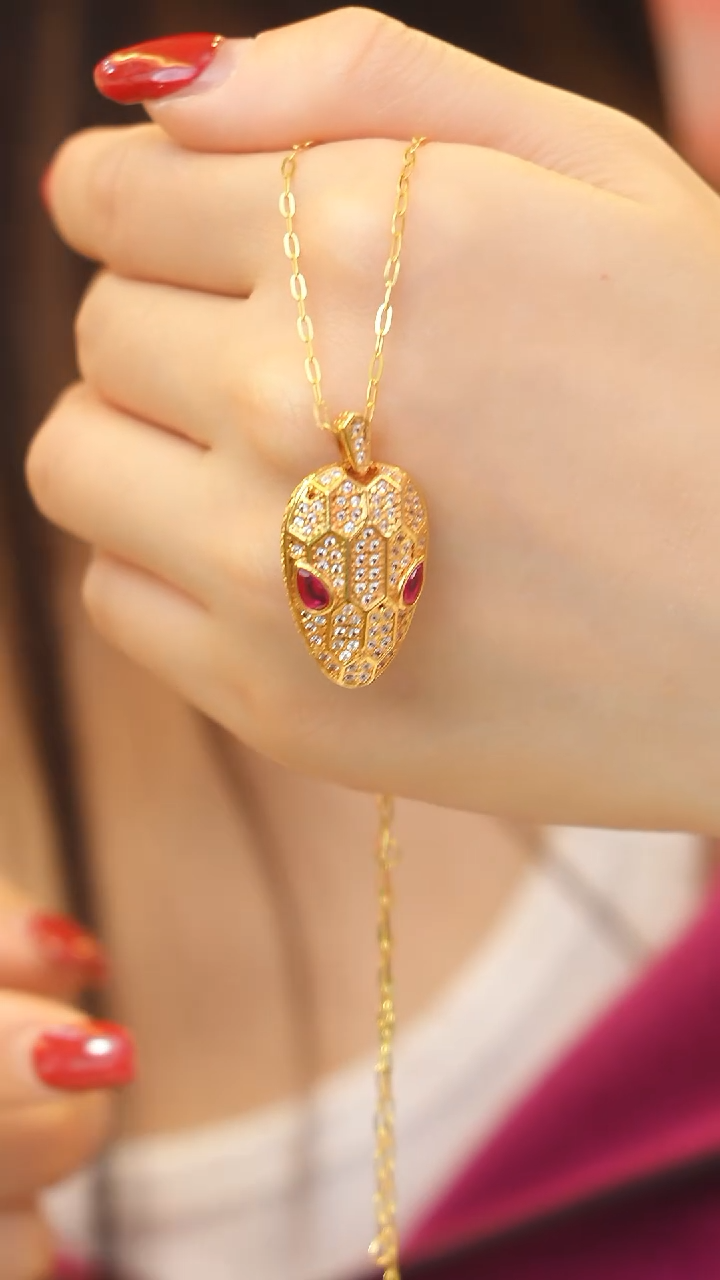 【闪购商品】玛瑙/玉髓耳钉18K金镶嵌项链