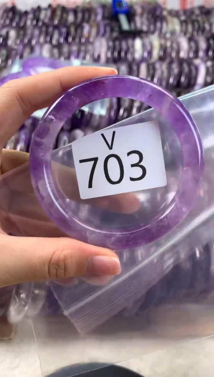 【闪购商品】水晶水晶手镯V未镶嵌703-57