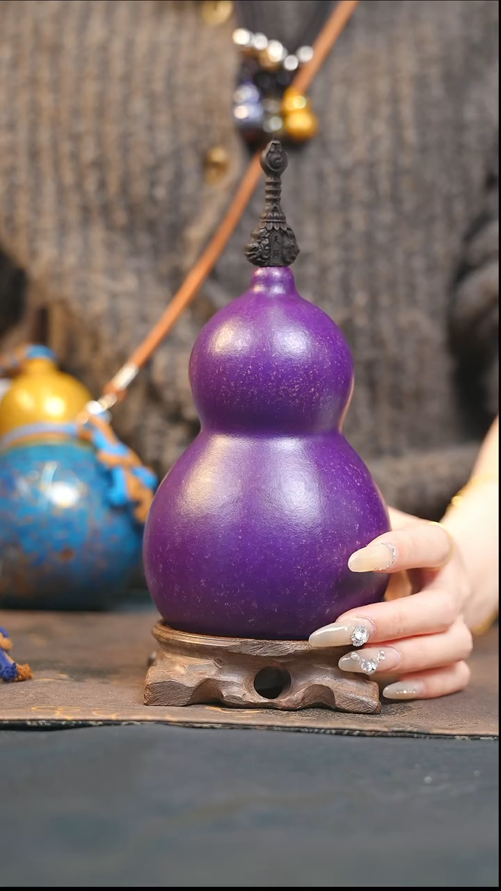 【闪购商品】XV245大漆酒葫芦不包手串及旋转底座