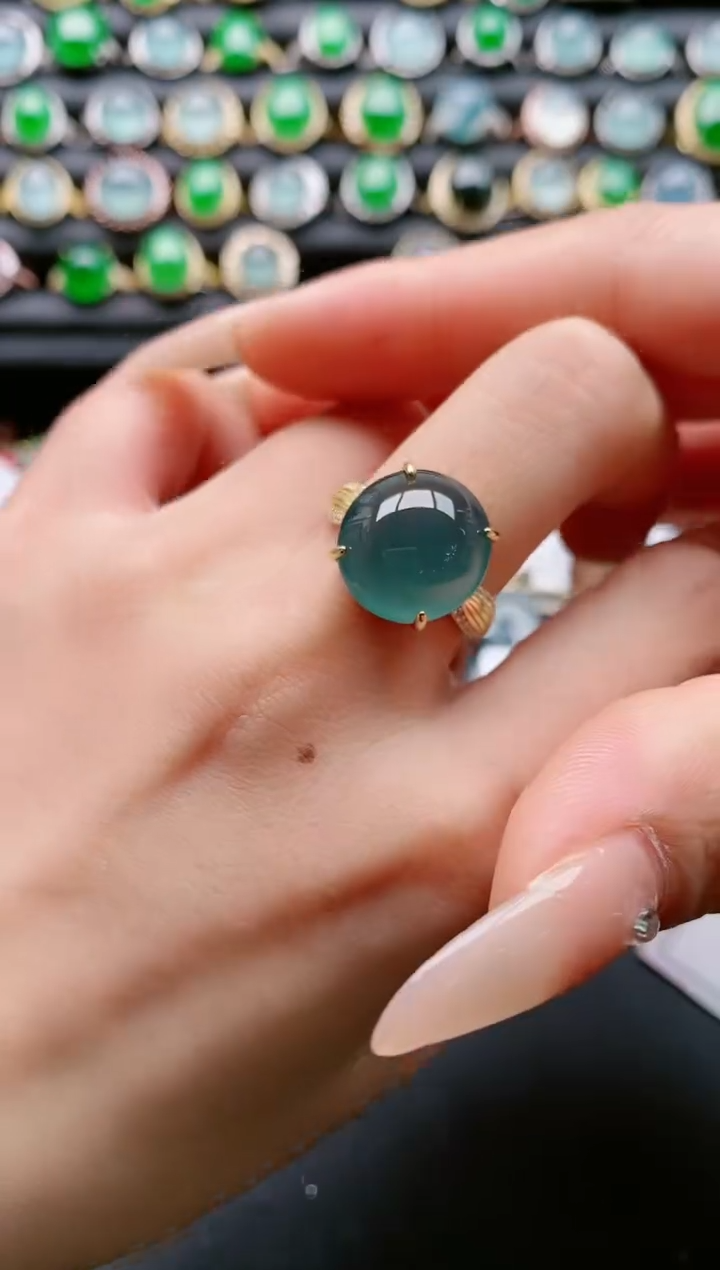 【闪购商品】翡翠戒指银S925镶嵌111111
