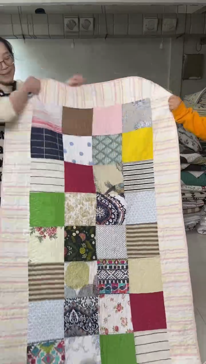 棉90*200天丝边百家被