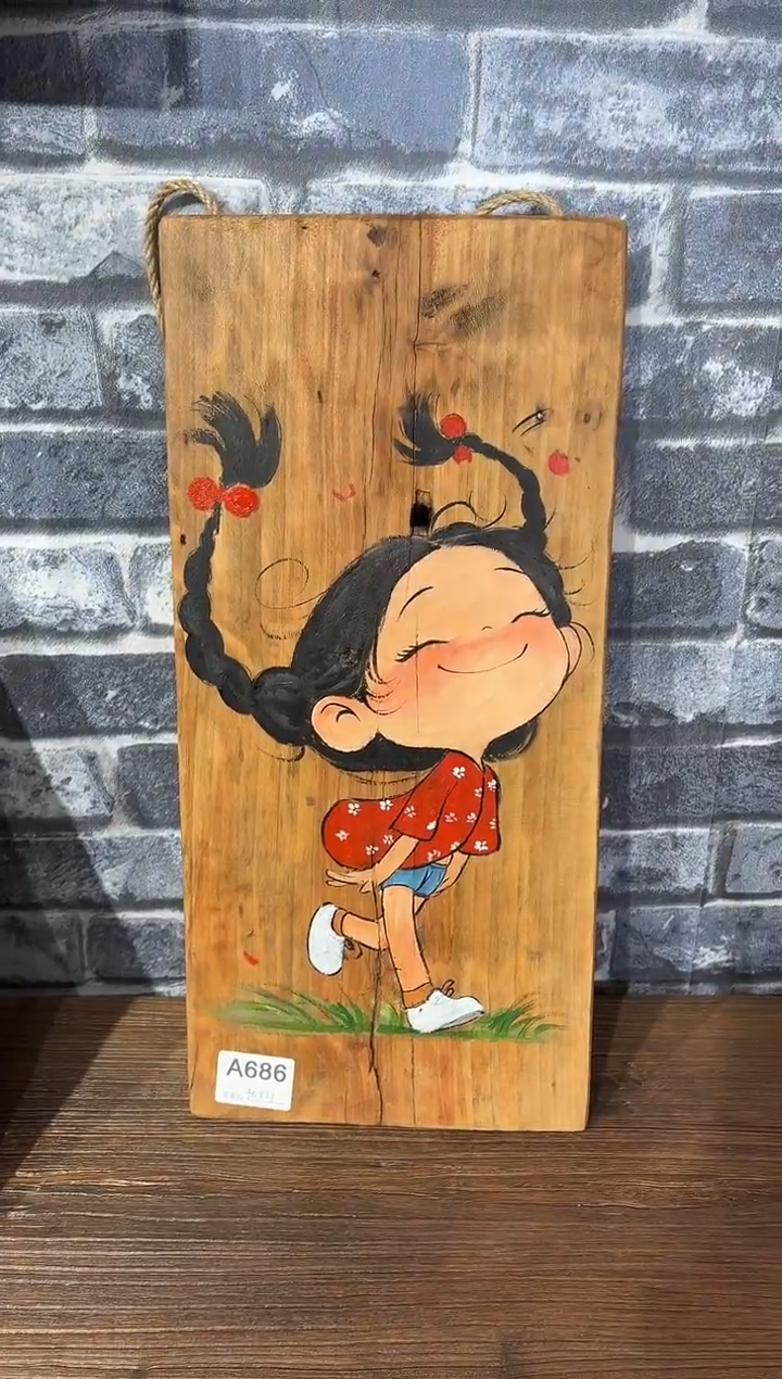 ?*…风化老门板丙烯画