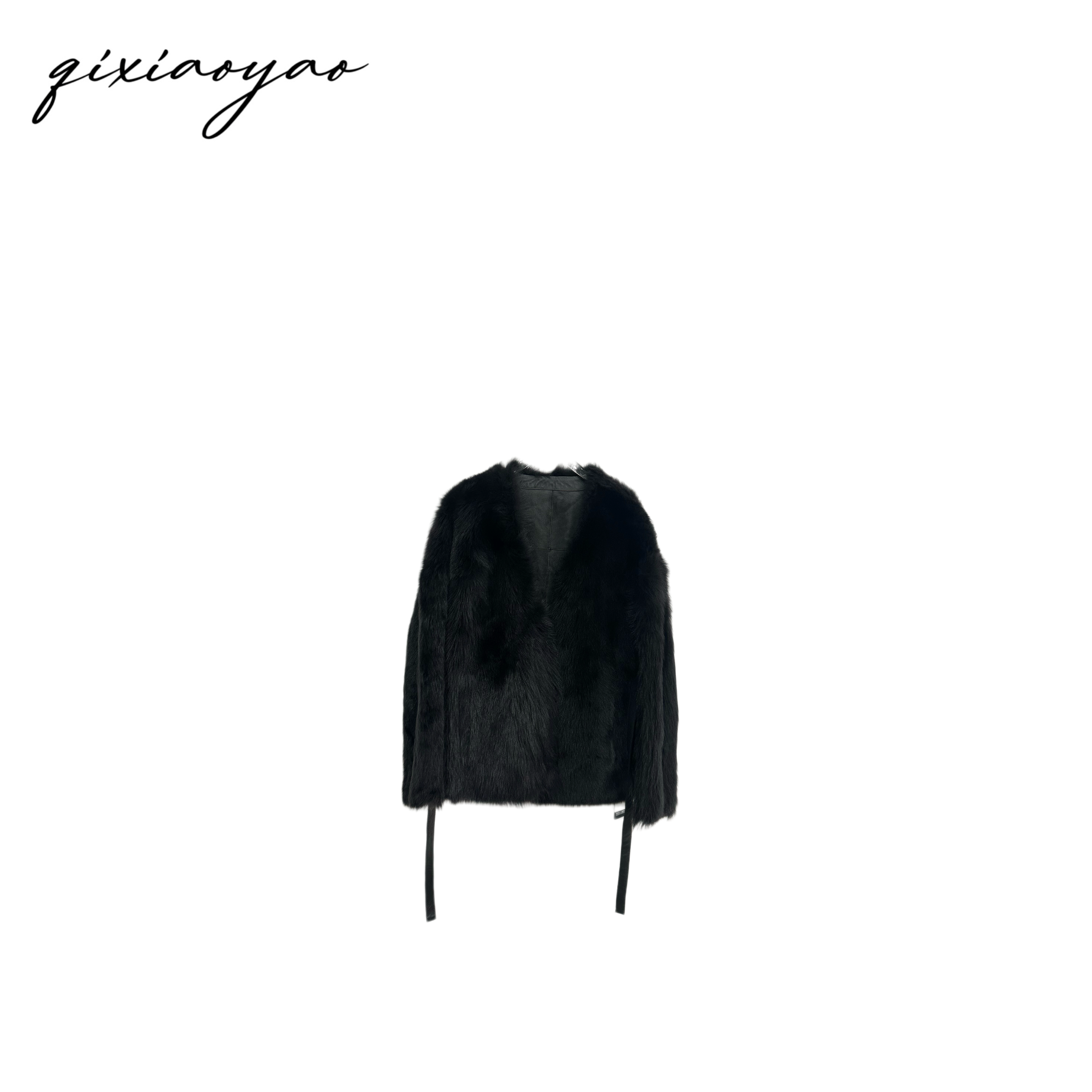 2024秋冬新款中长款皮毛一体外套#BHALS56553