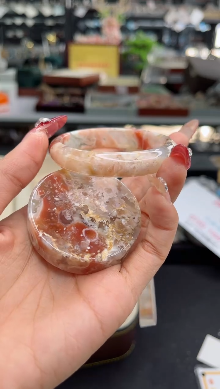 【闪购商品】石英质玉手镯未镶嵌53圈口（赠品镯心）6507335