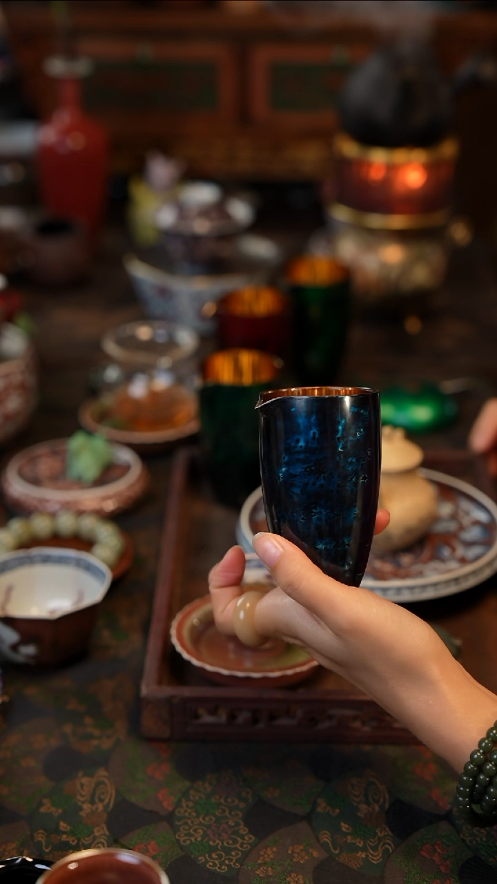 大漆公道杯  景德镇陶瓷福利款