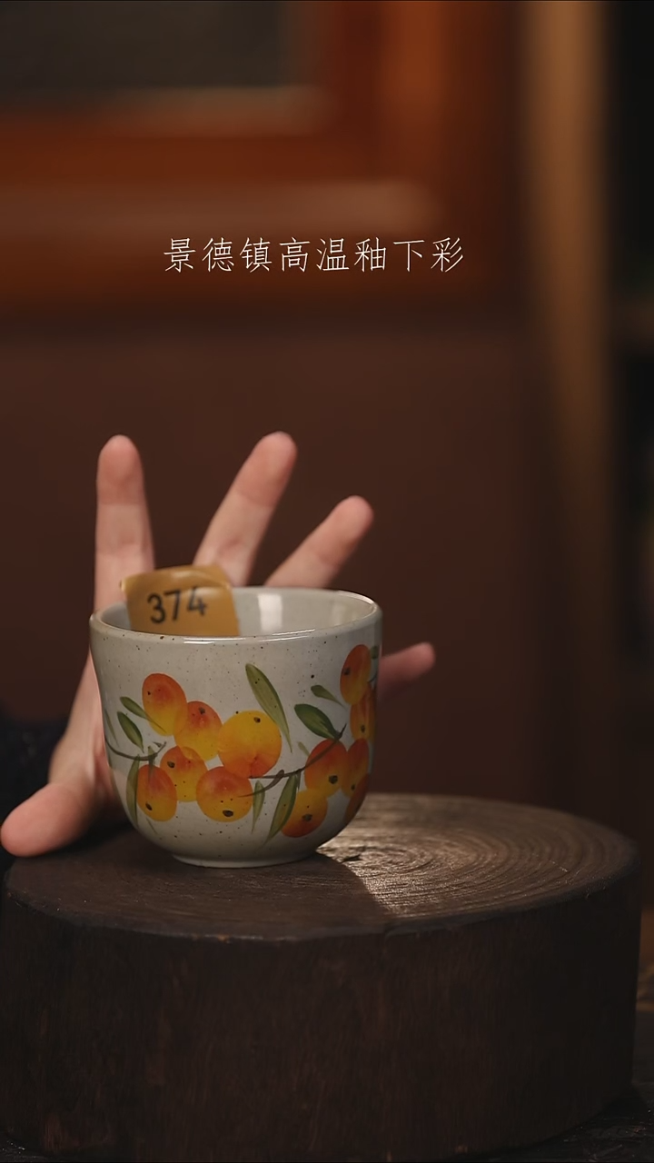 陶瓷景德镇高温釉下手绘陶瓷@L374@