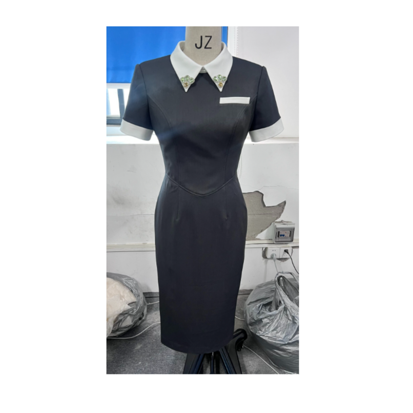 【十六原创】娃娃领时尚女装连衣裙显瘦百搭夏季51491