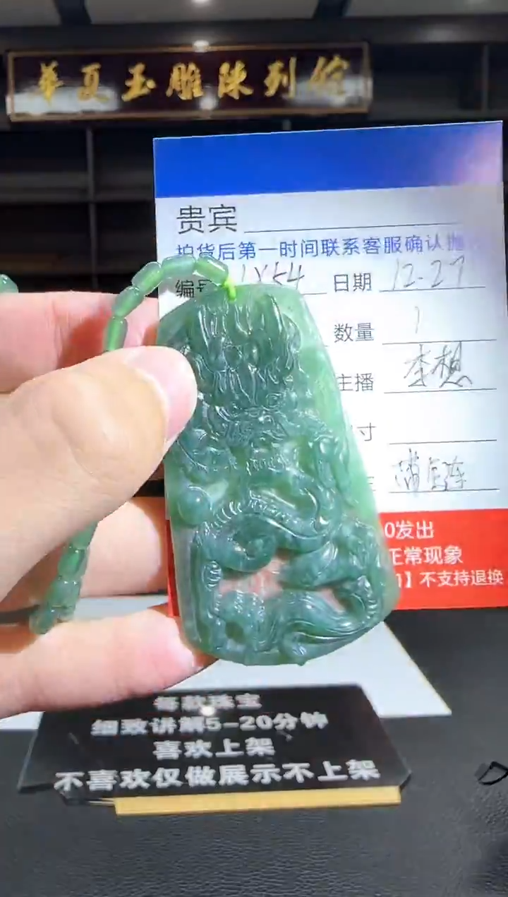 未镶嵌定制翡翠LX54翡翠吊坠赠珠链-多样性发其一