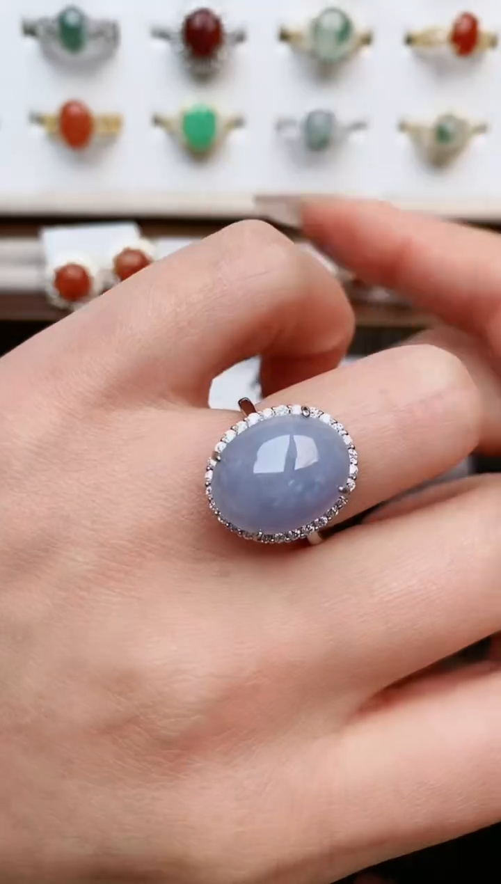 【闪购商品】翡翠戒指银S925镶嵌....