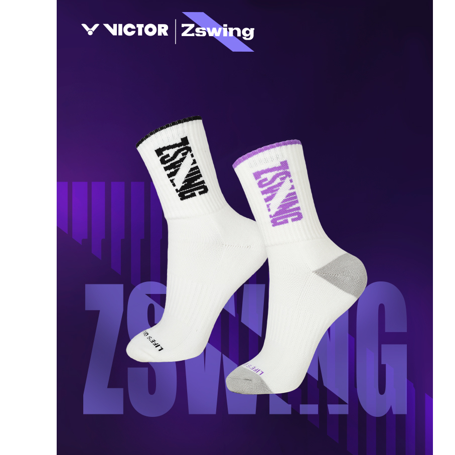 victor胜利羽毛球运动袜子郑思维同款毛巾底舒适透气袜子SK508ZSW