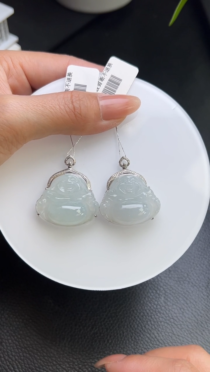 【闪购商品】翡翠颈饰18K金镶嵌YM-116-1K 佛公多样性发一