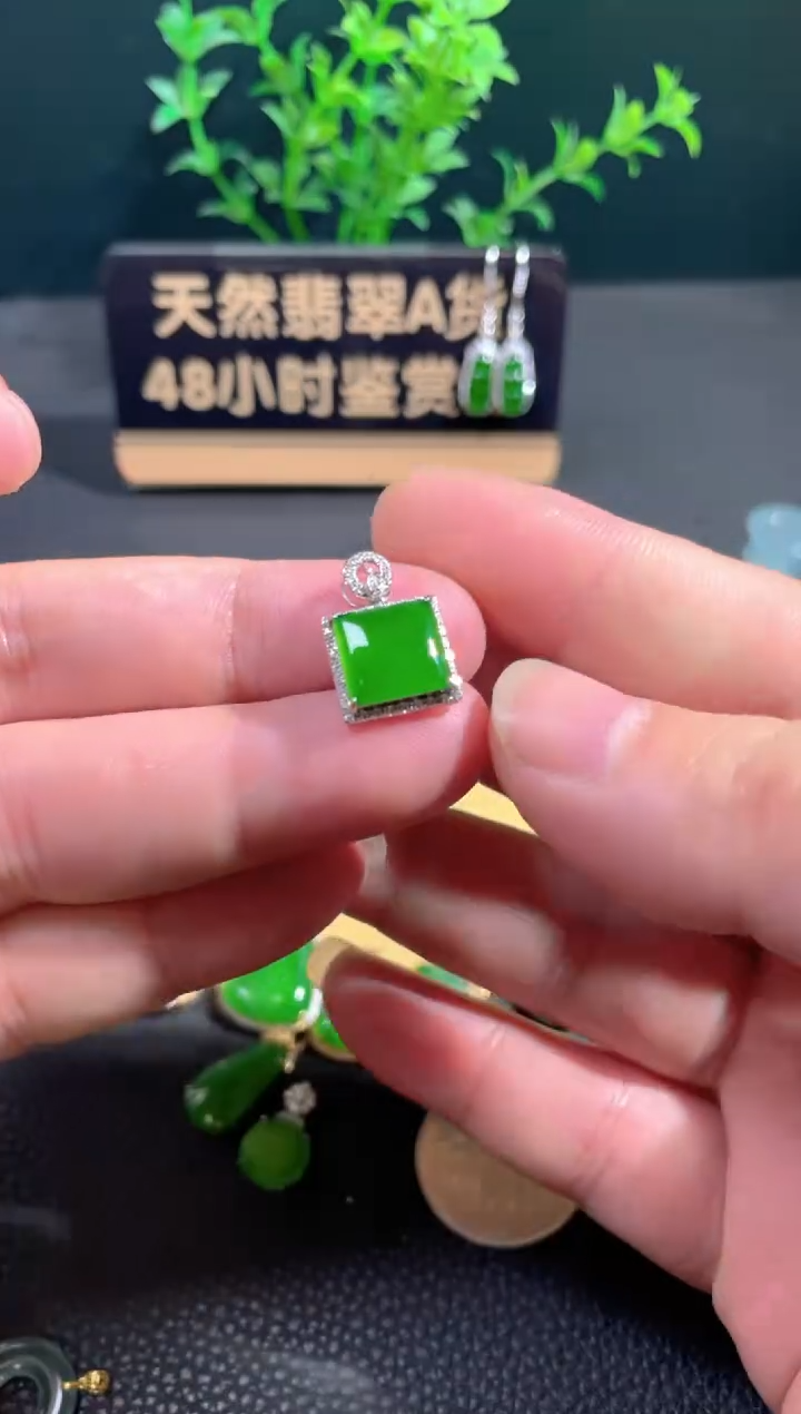 【闪购商品】翡翠颈饰18K金镶嵌翡翠