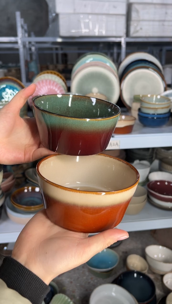 陶瓷外贸尾货瑕疵满20包邮X2米饭碗组合