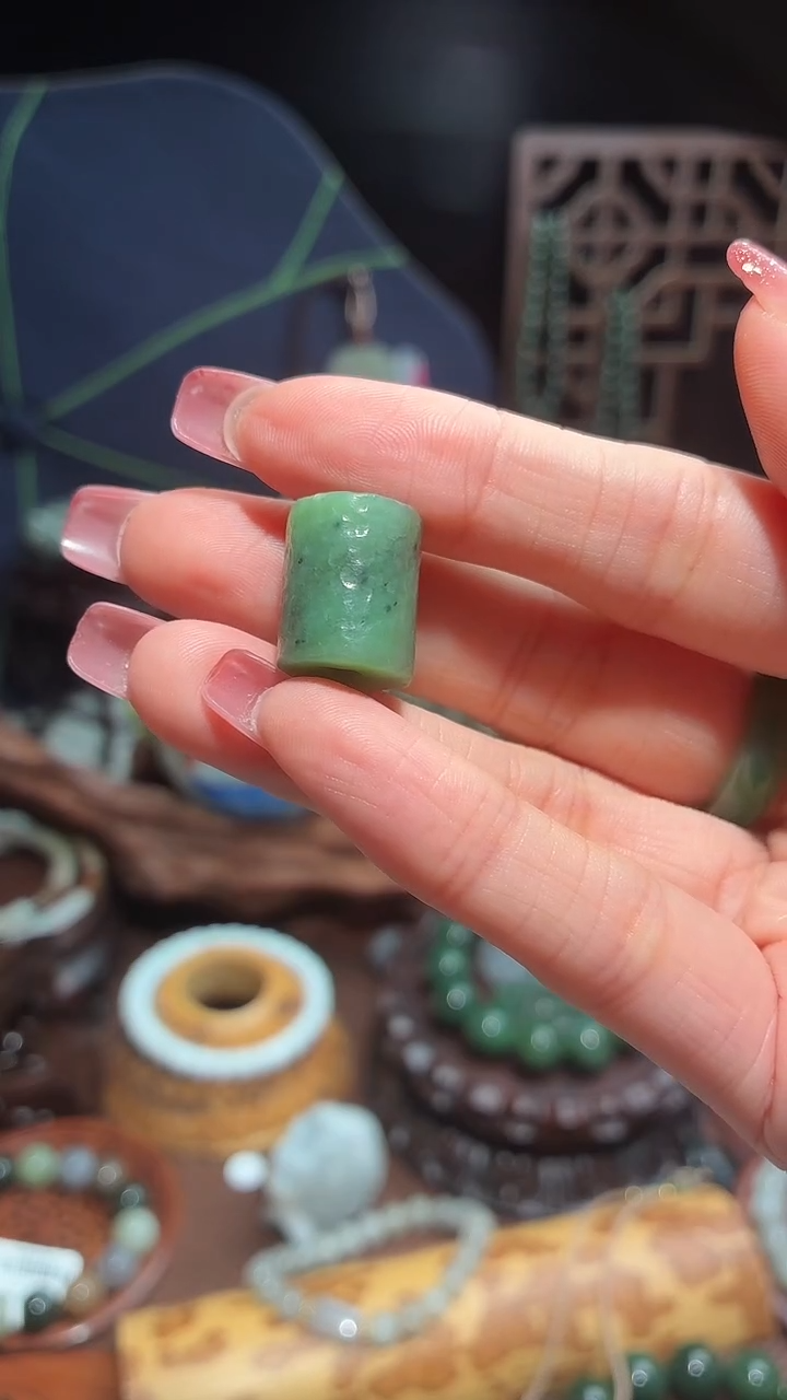 未镶嵌手链和田玉（糖玉）豆*姥009转运珠