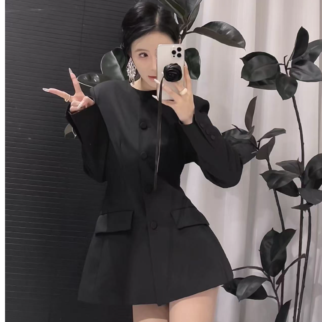 【VIP 2025新款】春款收腰西装群外套