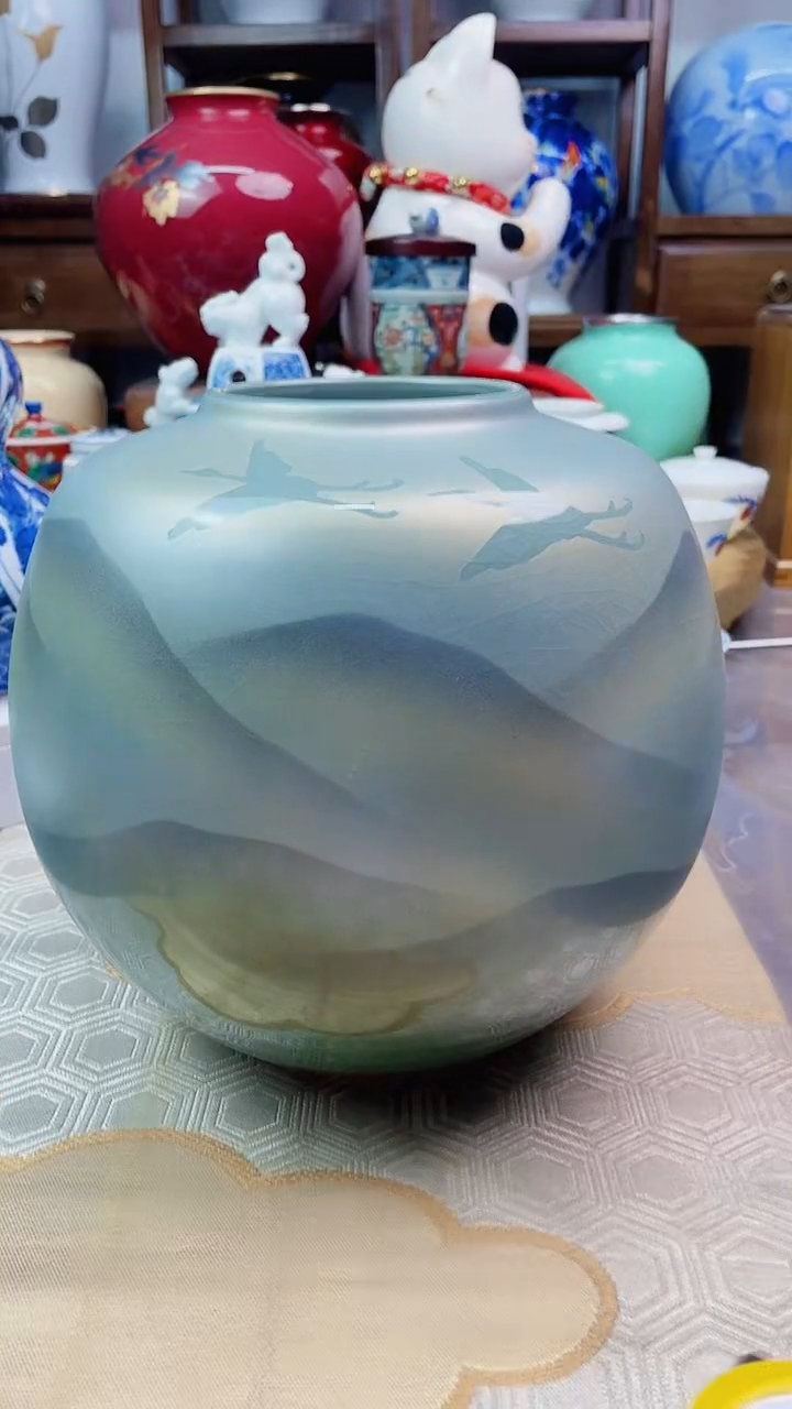 【闪购商品】盘九谷大花瓶一一一20CM