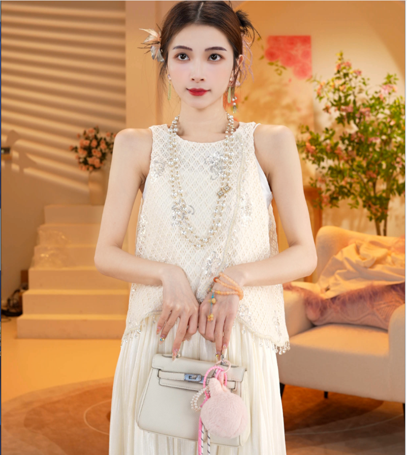 玉玲珑/新中式马甲国风女装精美重工刺绣上衣2025b7320-小源