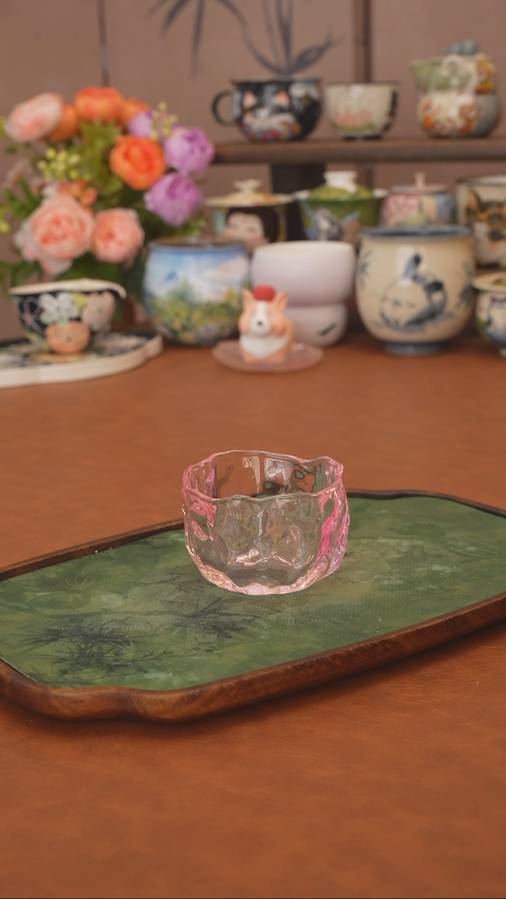 【落单】粉色琉璃主人杯