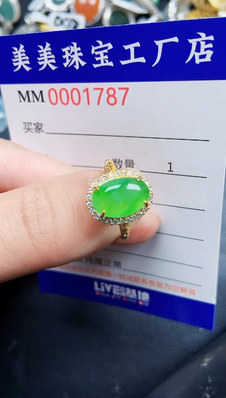 翡翠银S925镶嵌颈饰17887