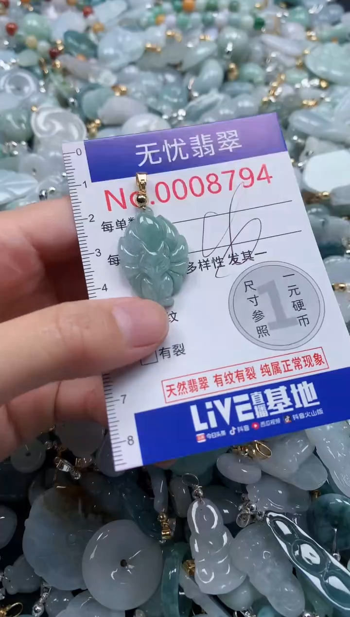 翡翠未镶嵌吊坠(不含链)8794