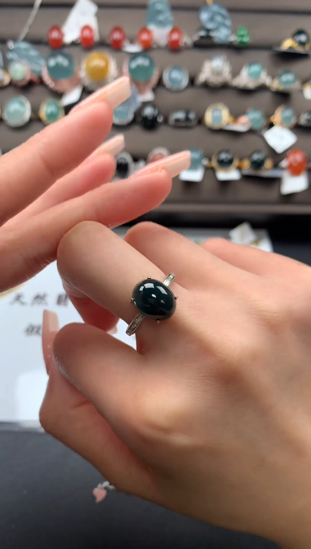 【闪购商品】翡翠戒指银S925镶嵌3213123