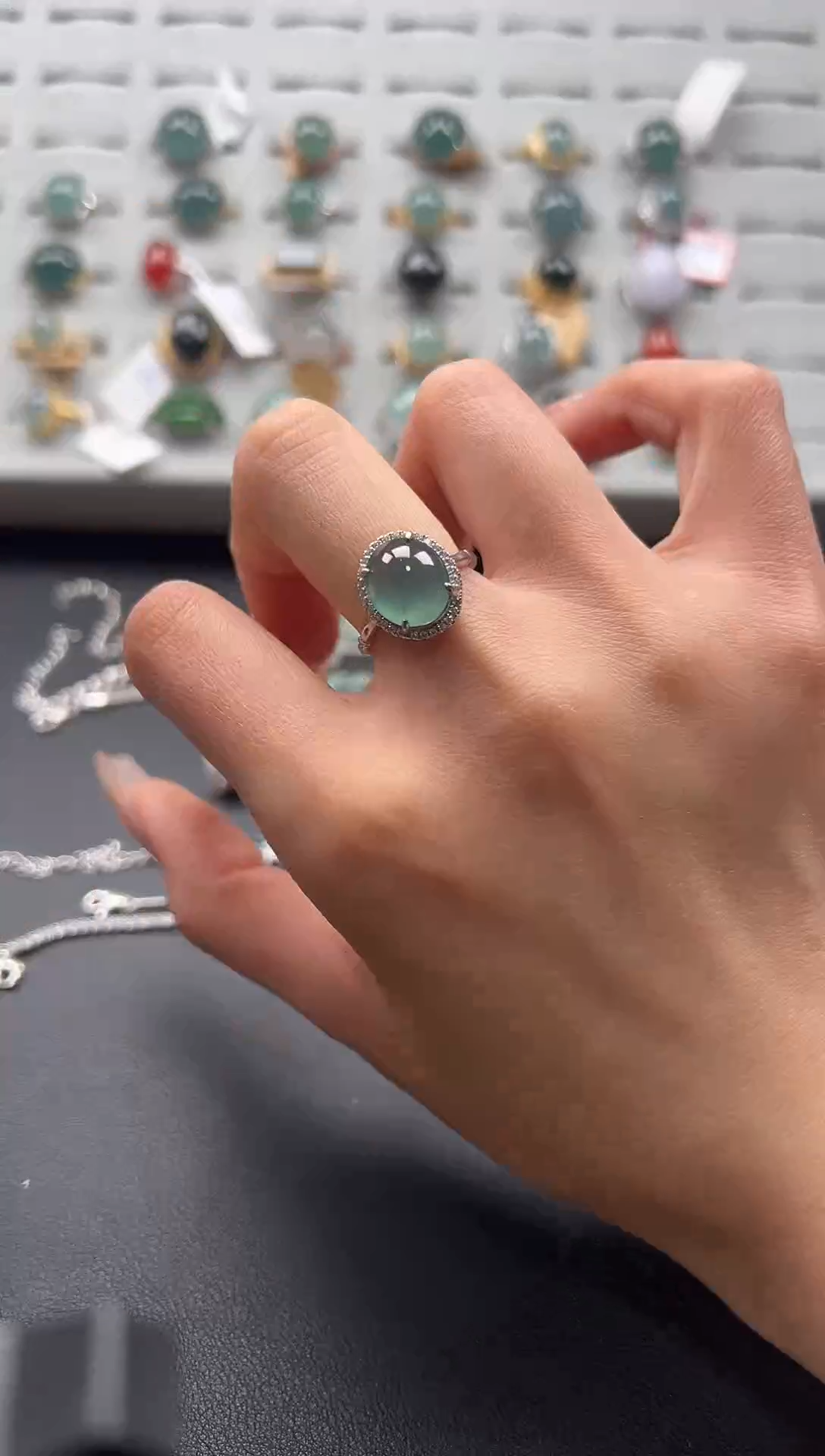 【闪购商品】翡翠戒指银S925镶嵌4564654