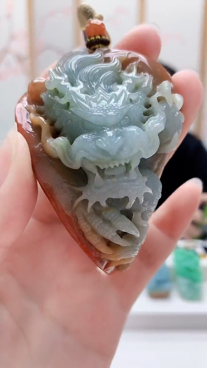 未镶嵌定制翡翠5060ry-毛货挂件82