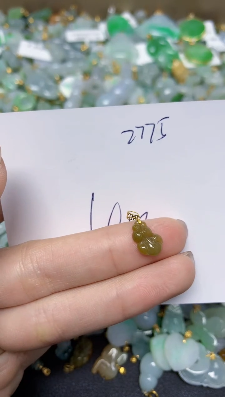 【闪购商品】翡翠颈饰18K金镶嵌天然翡翠A货