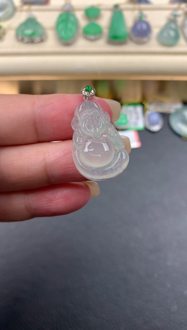 【闪购商品】翡翠颈饰18K金镶嵌Q564     