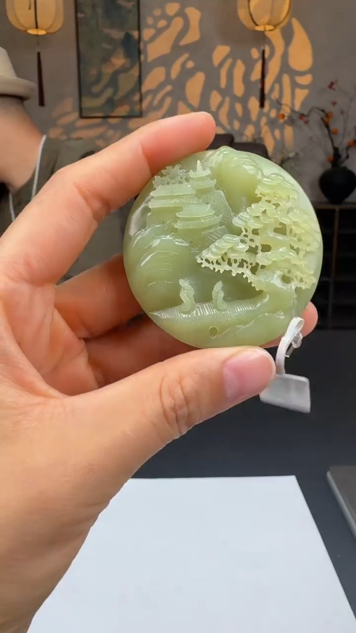 和田玉未镶嵌吊坠(不含链)天工玉文化和田玉60