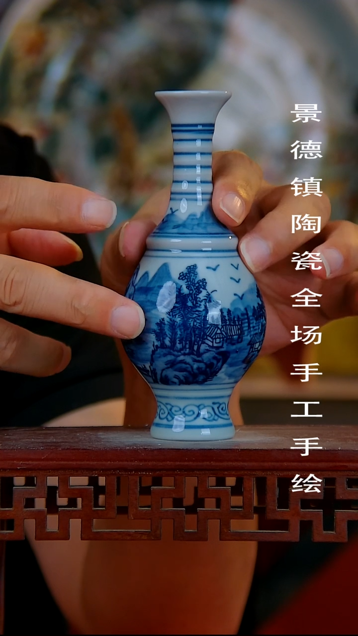 摆件手景德镇陶瓷 全场手工绘