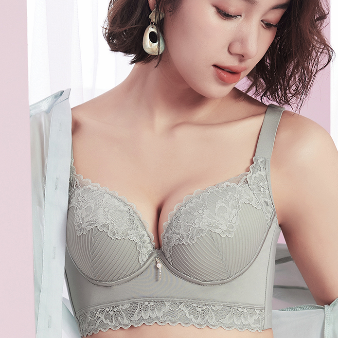 3205啵啵薄款蕾丝美背调整文胸甜美风上薄下厚聚拢侧收定型中薄杯