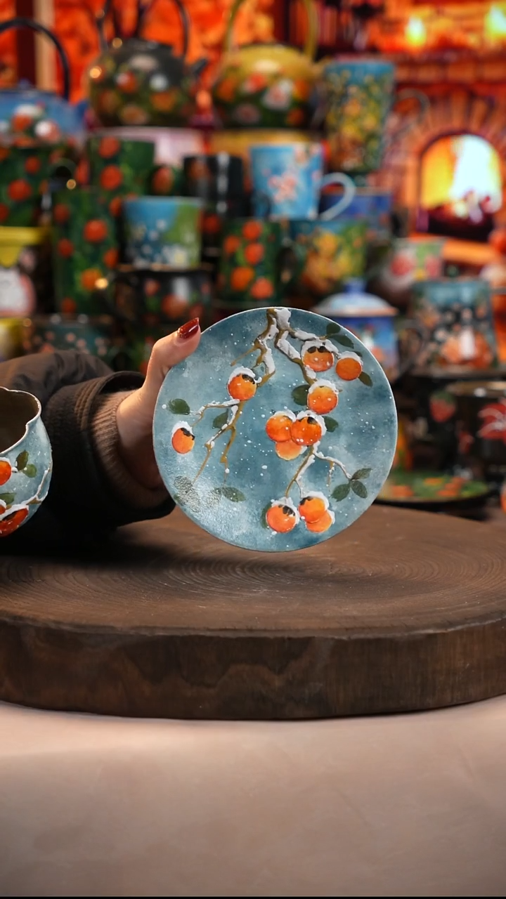 油画  釉下彩  盘