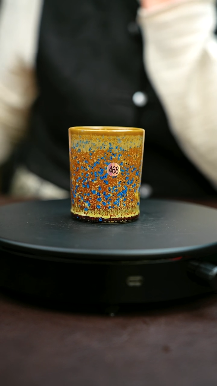 468#原矿钧瓷炉钧釉闻香杯