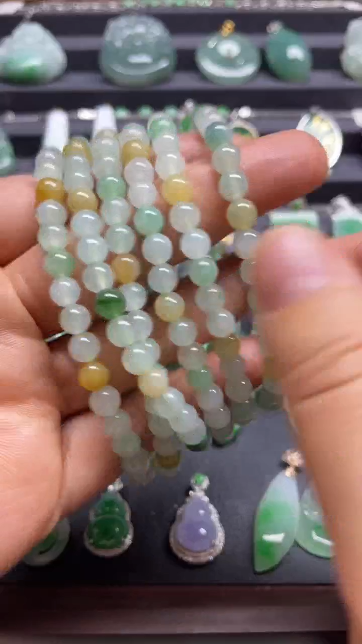 未镶嵌手串翡翠珠串多样性发其一