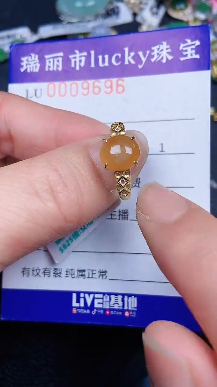 颈饰银S925镶嵌翡翠9696