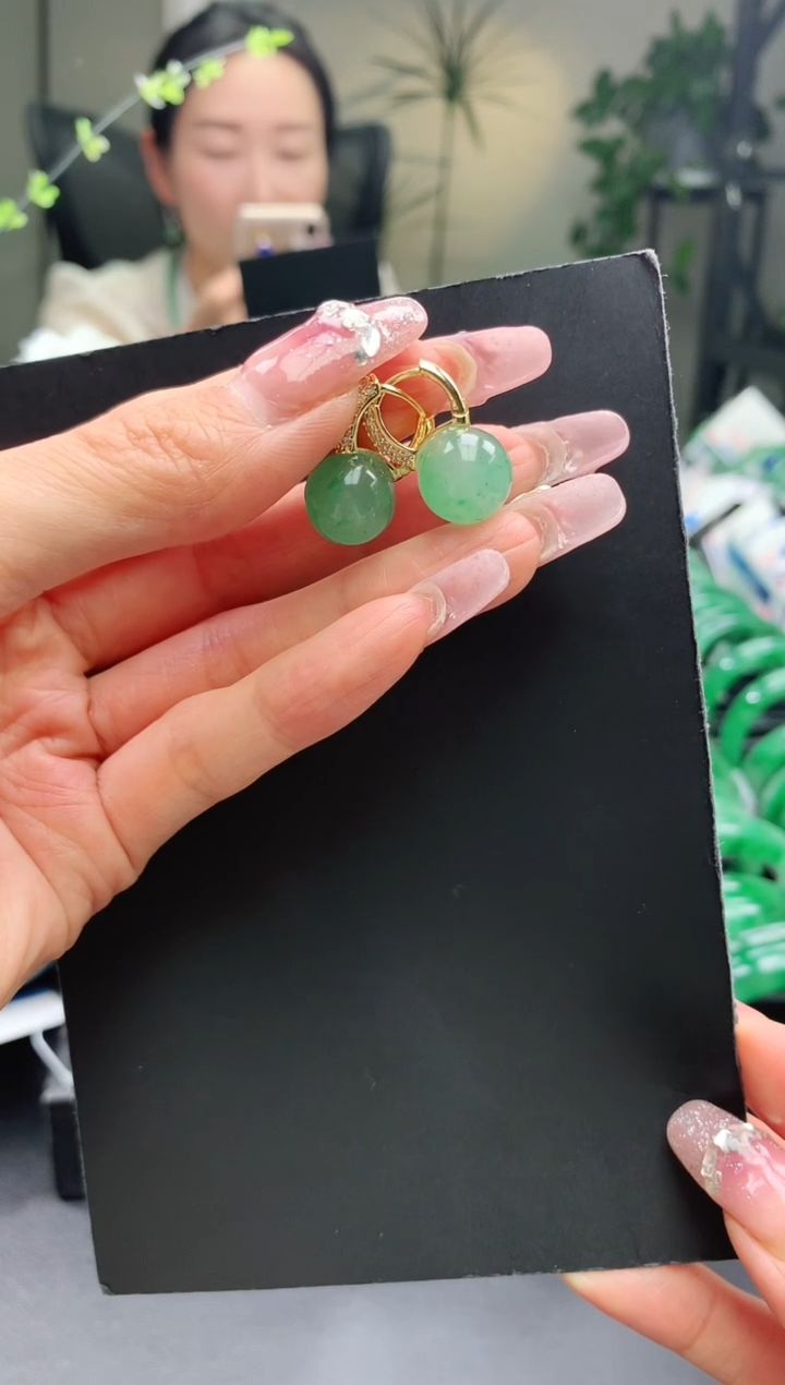 【闪购商品】石英质玉合金耳坠耳坠